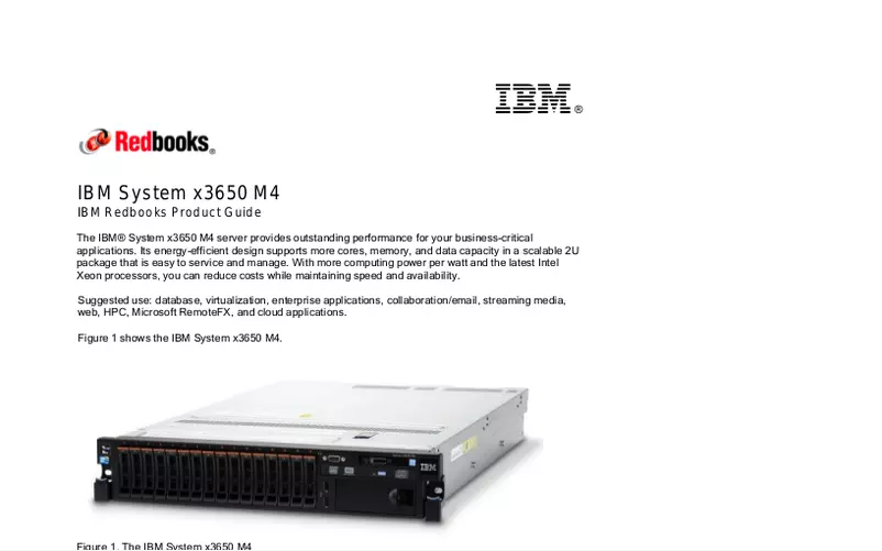 Page n°1 - Manuel utilisateur IBM System x 3650 M4 Express