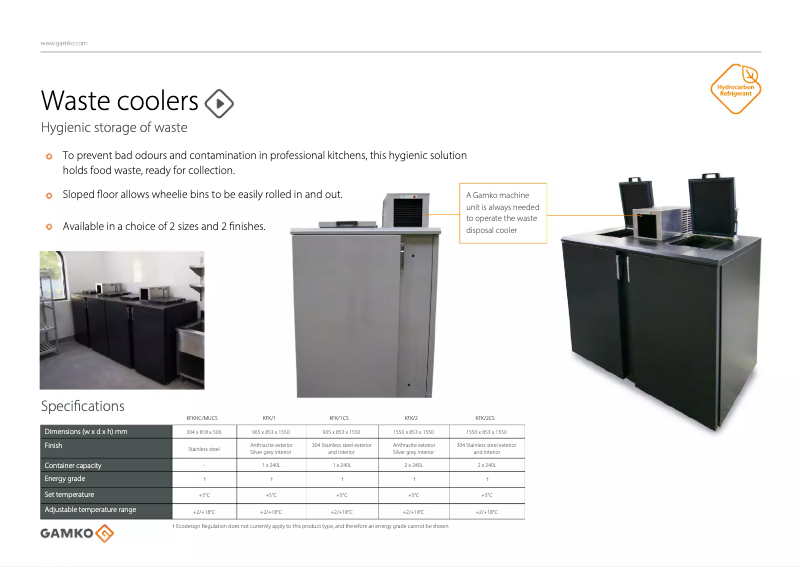 Page 1 de la notice Brochure Gamko KFK/2CS