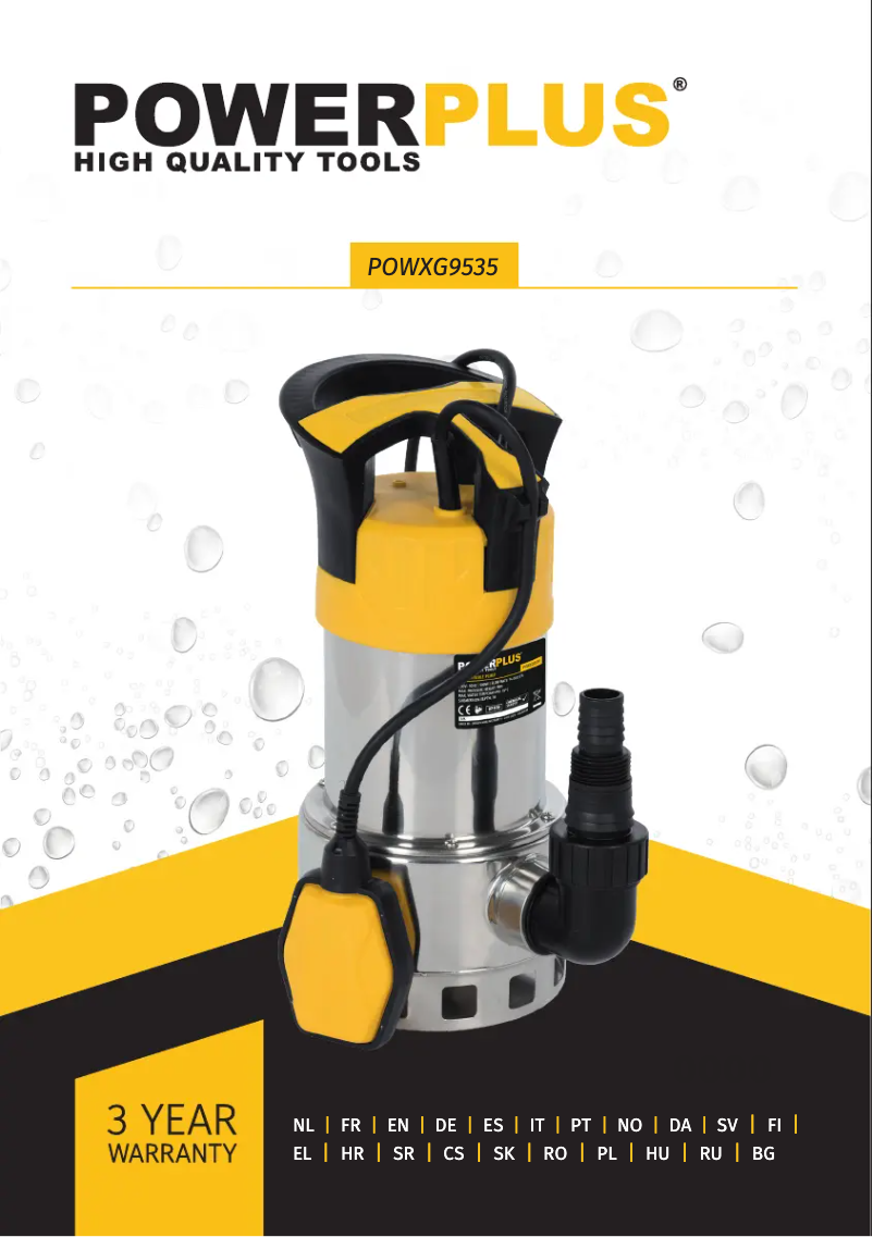 Image de la première page du manuel de l'appareil POWXG9535