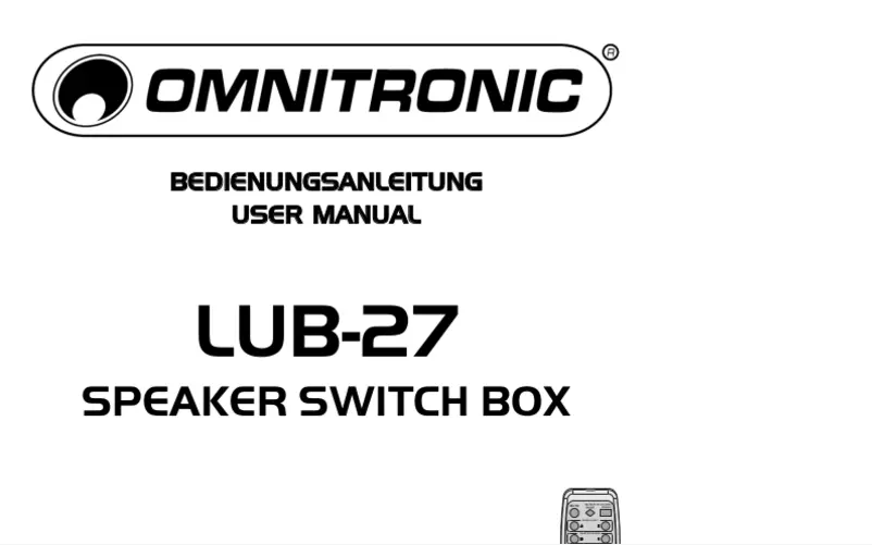 Image de la première page du manuel de l'appareil LUB-27