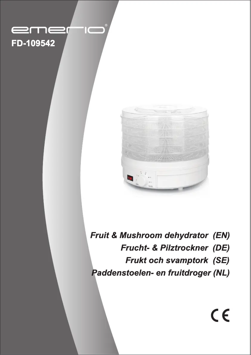 Page 1 de la notice Manuel utilisateur Emerio FD-109542