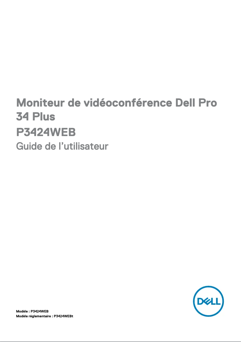 Page n°1 - Manuel utilisateur Dell P3424WEB