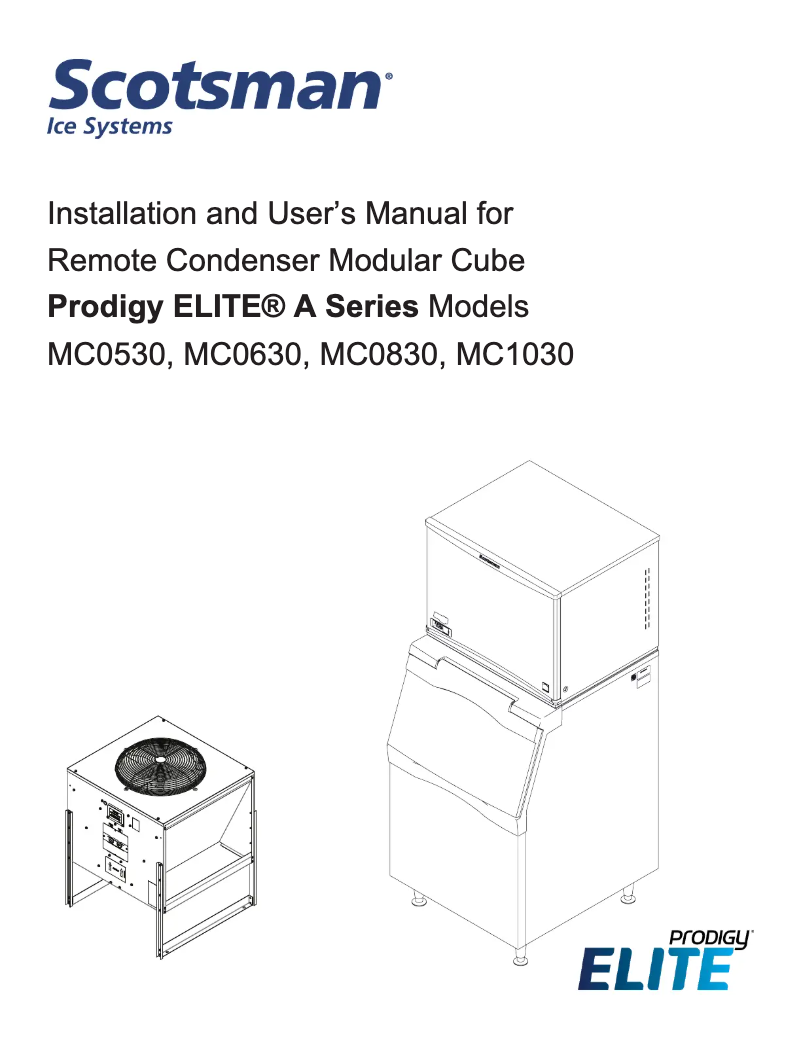 Page n°1 - Manuel utilisateur Scotsman MC1030R