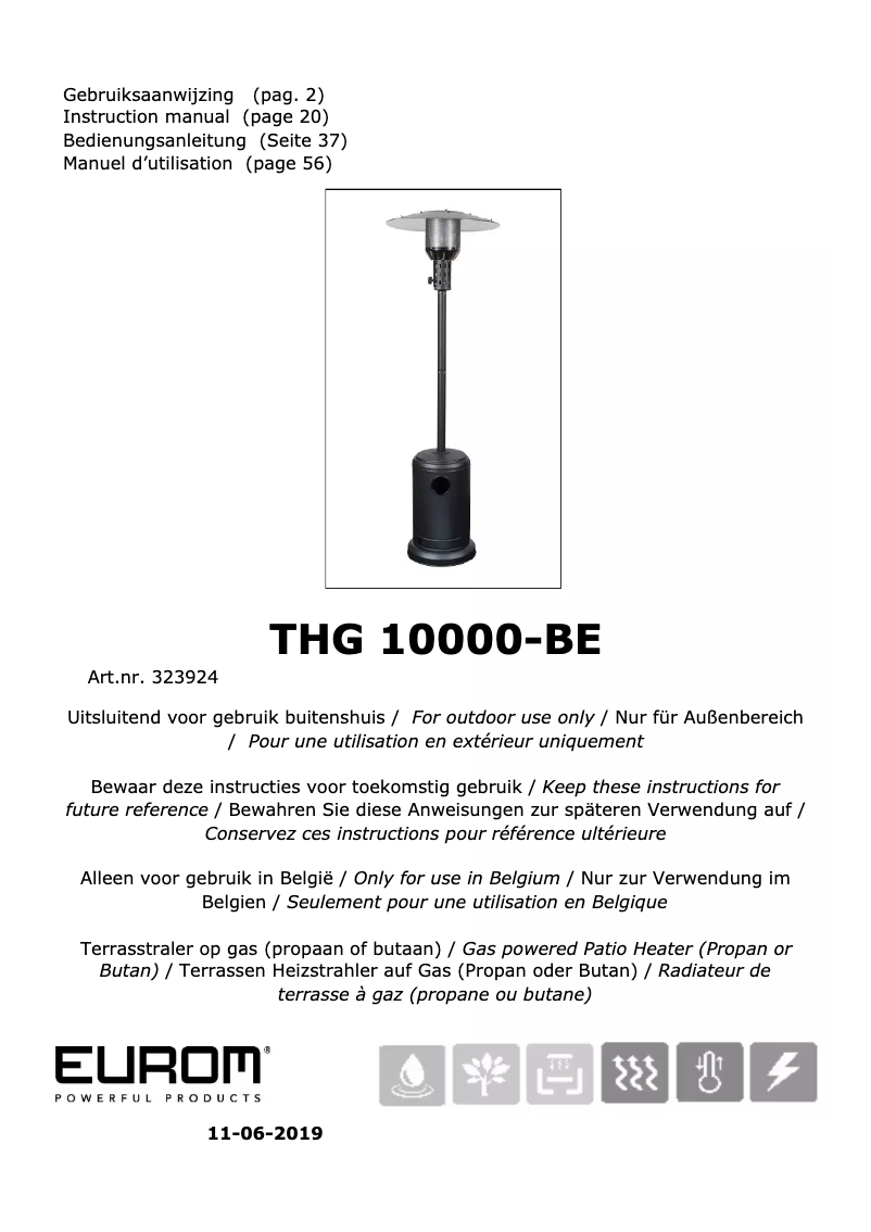 Image de la première page du manuel de l'appareil THG 10000