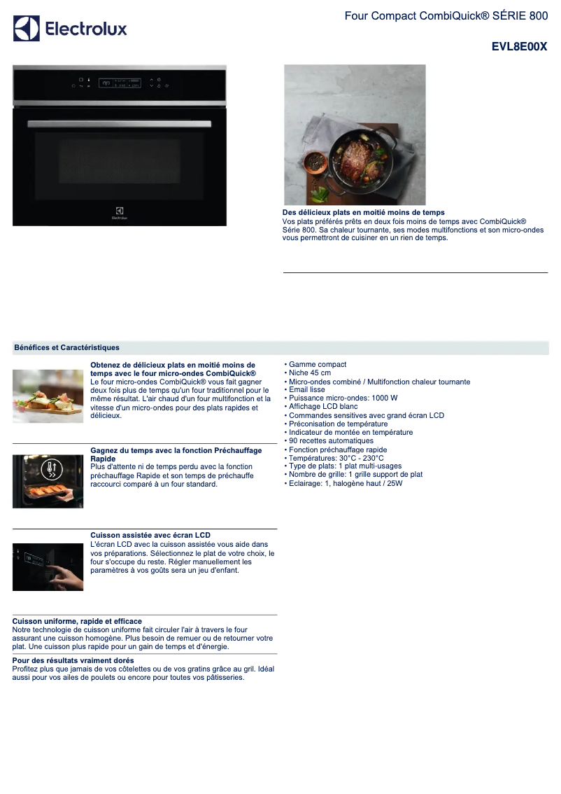 Image de la première page du manuel de l'appareil EVL8E00X