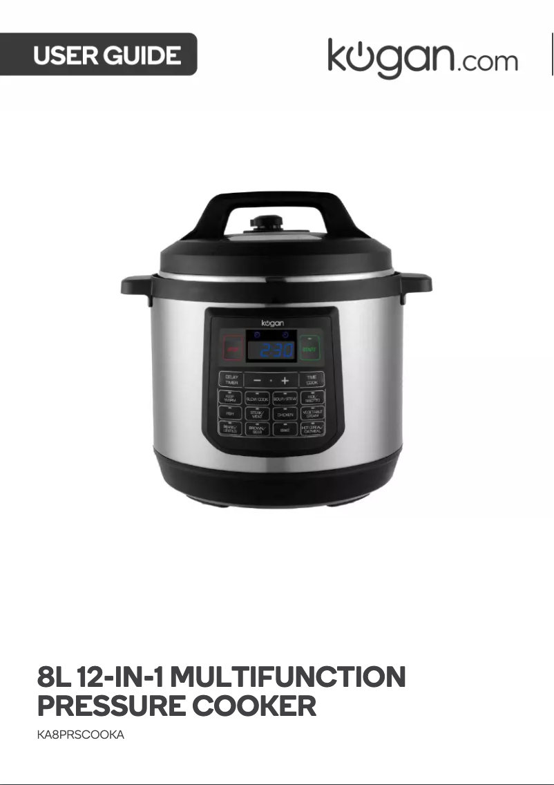 Page n°1 - Manuel utilisateur Kogan KA8PRSCOOKA