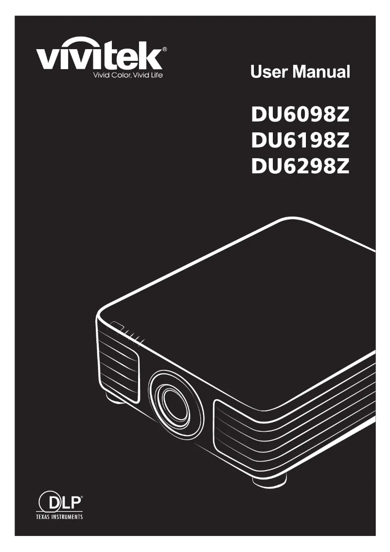 Page n°1 - Manuel utilisateur Vivitek DU6198Z