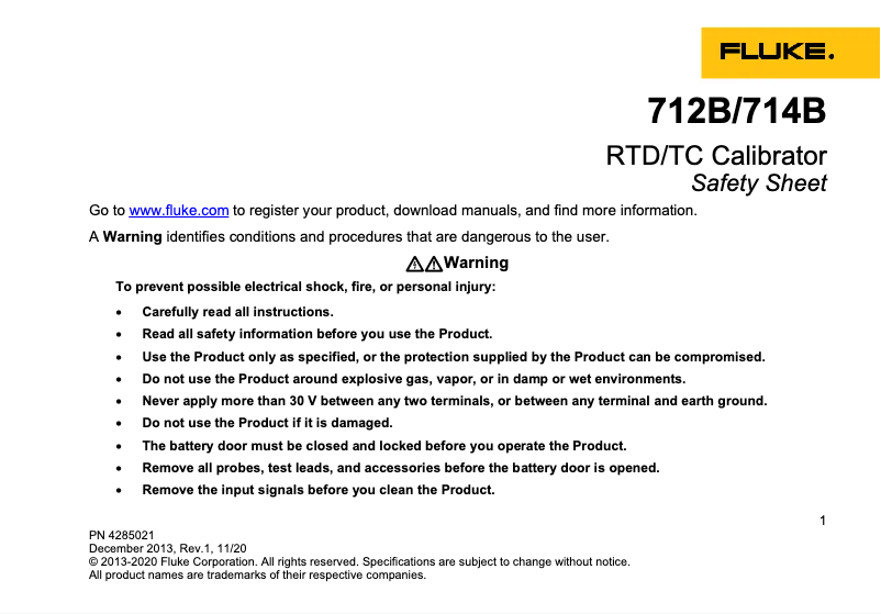 Image de la première page du manuel de l'appareil 712B