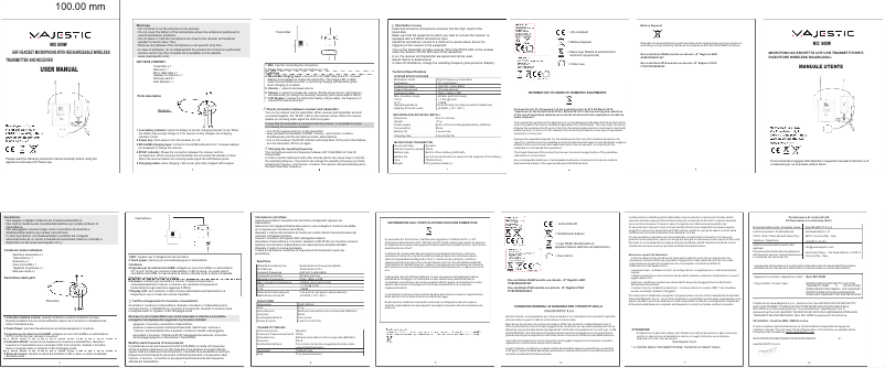 Page 1 de la notice Manuel utilisateur Majestic MIC 800W