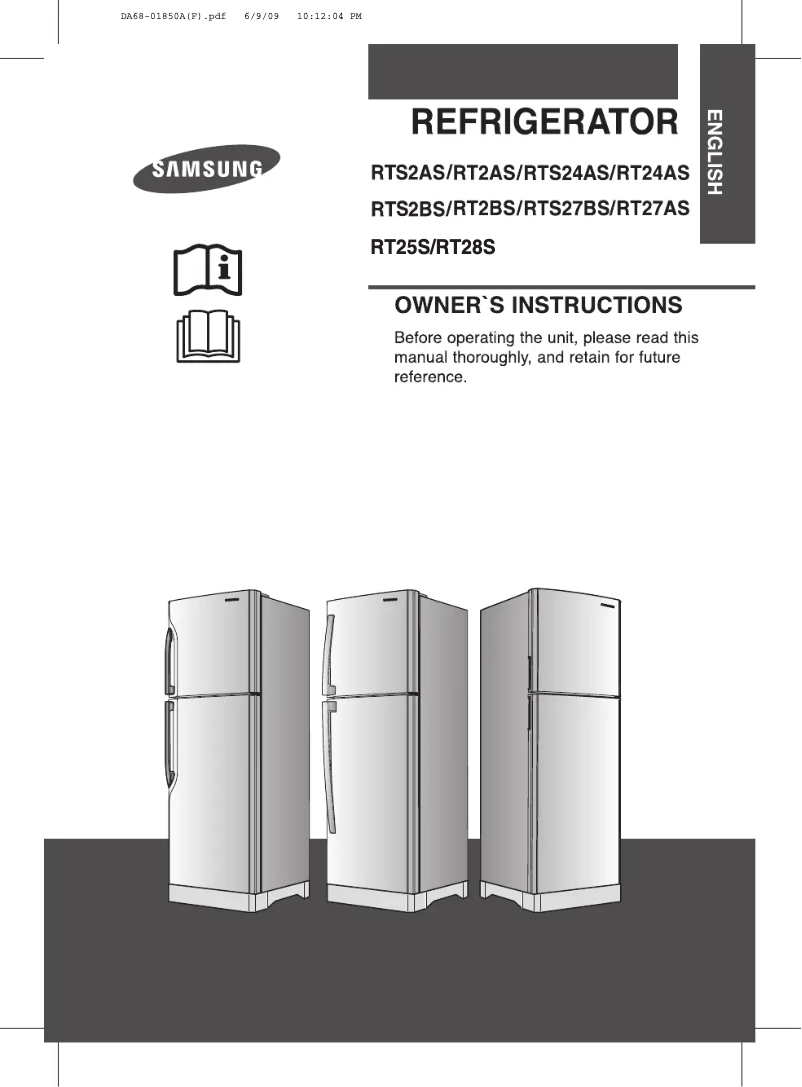 Image de la première page du manuel de l'appareil RT2ASHSW