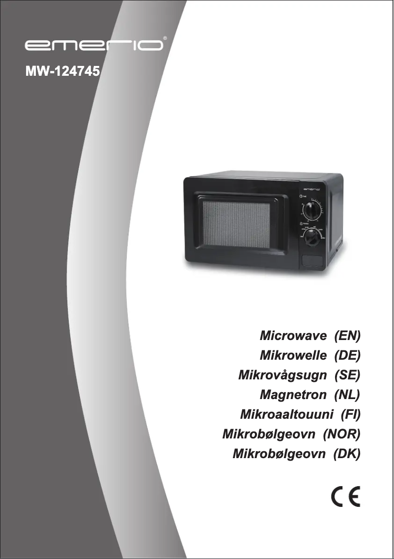 Page 1 de la notice Manuel utilisateur Emerio MW-124745