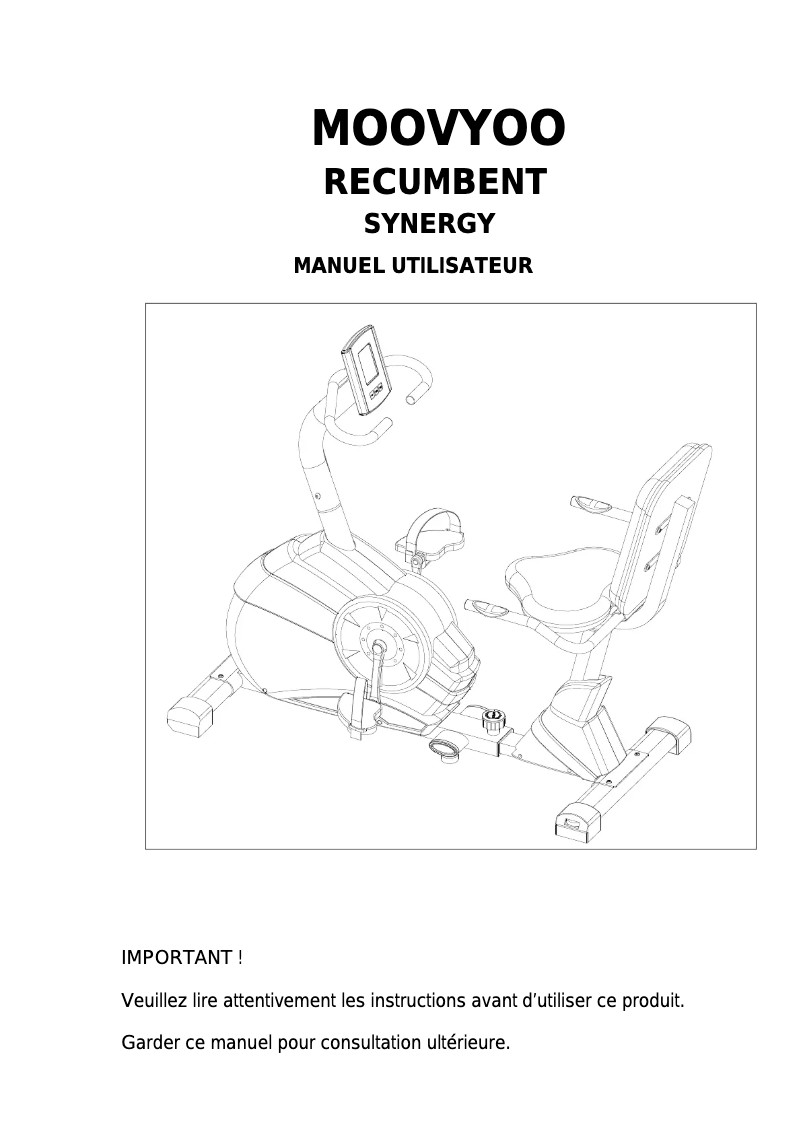 Page 1 de la notice Manuel utilisateur Moovyoo Synergy
