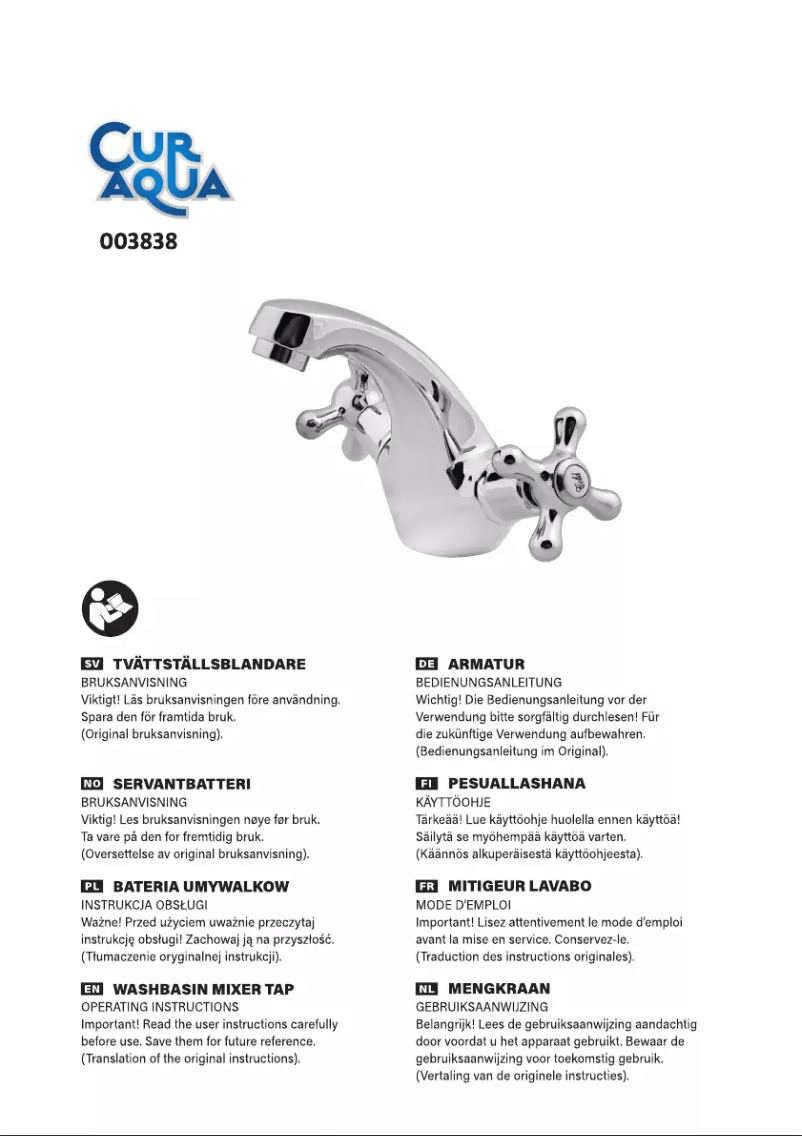 Page 1 de la notice Manuel utilisateur CurAqua 003838