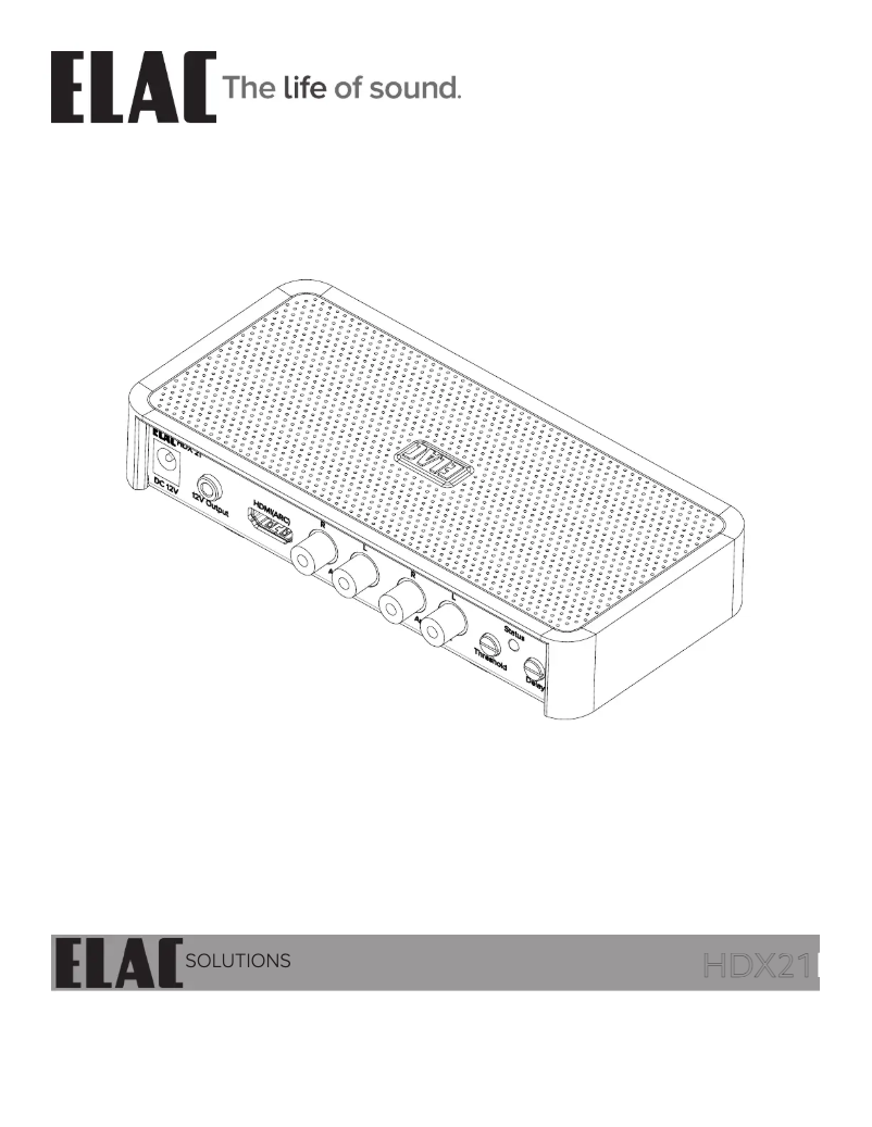 Page n°1 - Manuel utilisateur ELAC HDX21