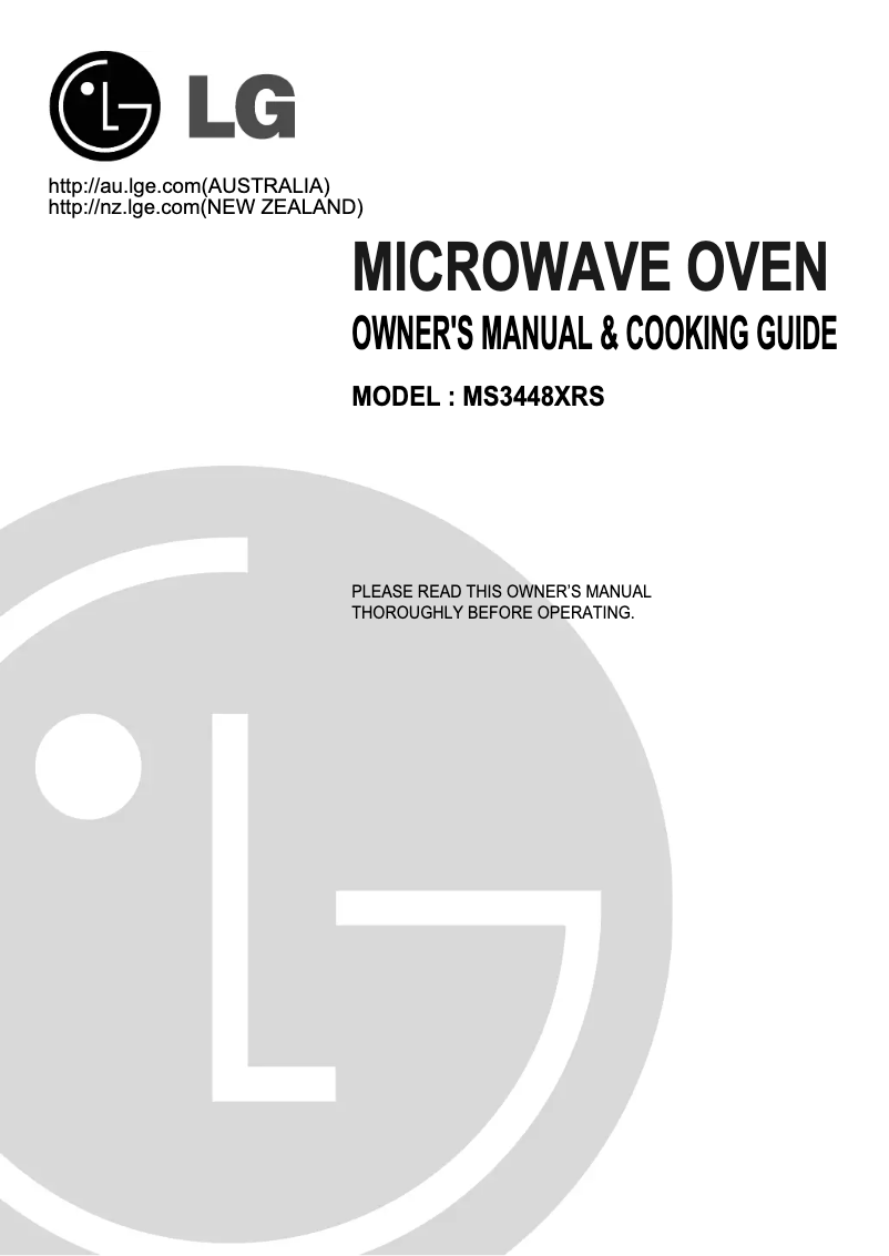 Page 1 de la notice Manuel utilisateur LG MS3448XRS