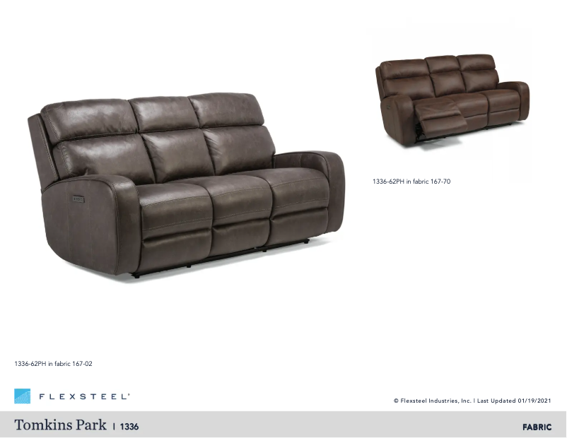 Page 1 de la notice Mode d'emploi Flexsteel Tomkins Park 1336-62PH