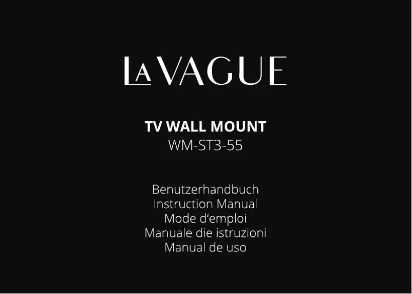 Página 1 del manual Manual de usuario LA VAGUE WM-ST3-55