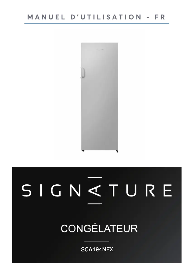 Page 1 de la notice Manuel utilisateur Signature SCA194NFX