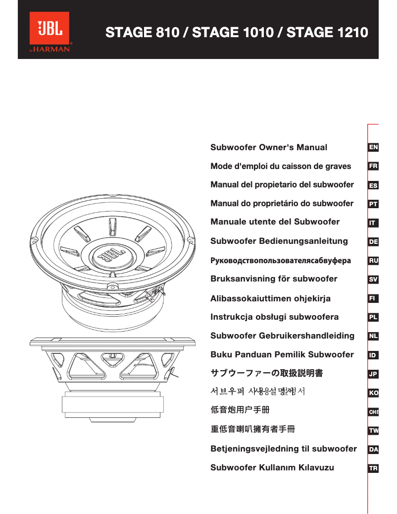 Page 1 de la notice Mode d'emploi JBL Stage 810