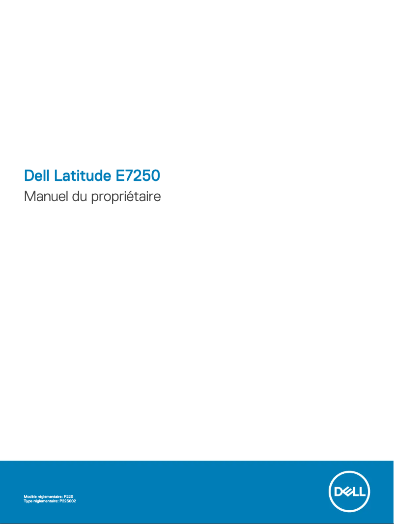 Page 1 de la notice Manuel utilisateur Dell Latitude e7250