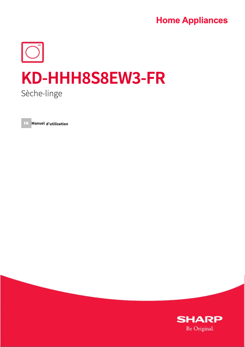 Page 1 de la notice Manuel utilisateur Sharp KD-HHH8S8EW3-FR