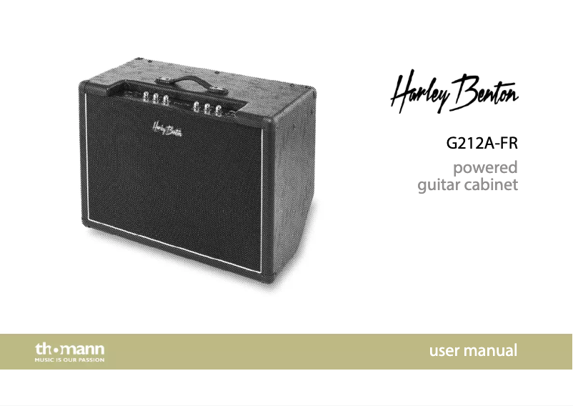 Page 1 de la notice Manuel utilisateur Harley Benton G212A-FR