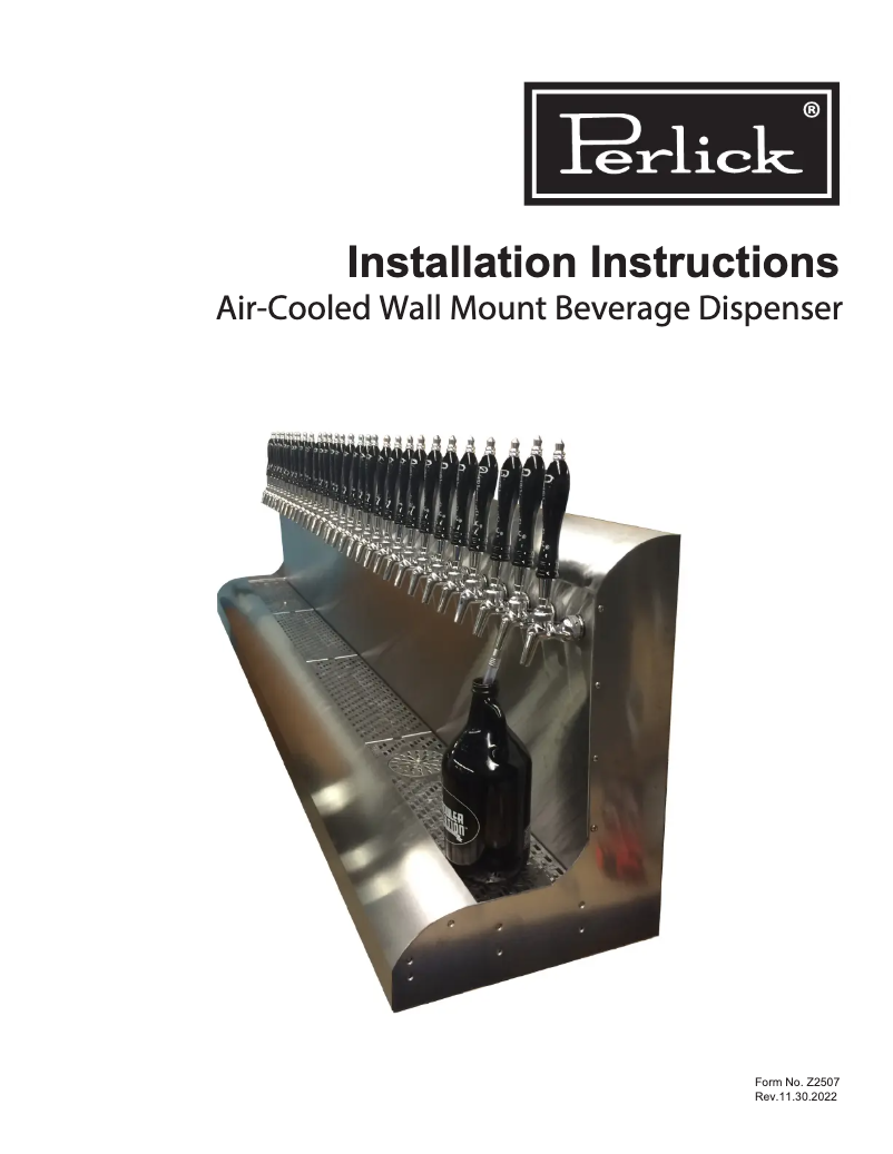 Página 1 del manual Manual de usuario Perlick 3076