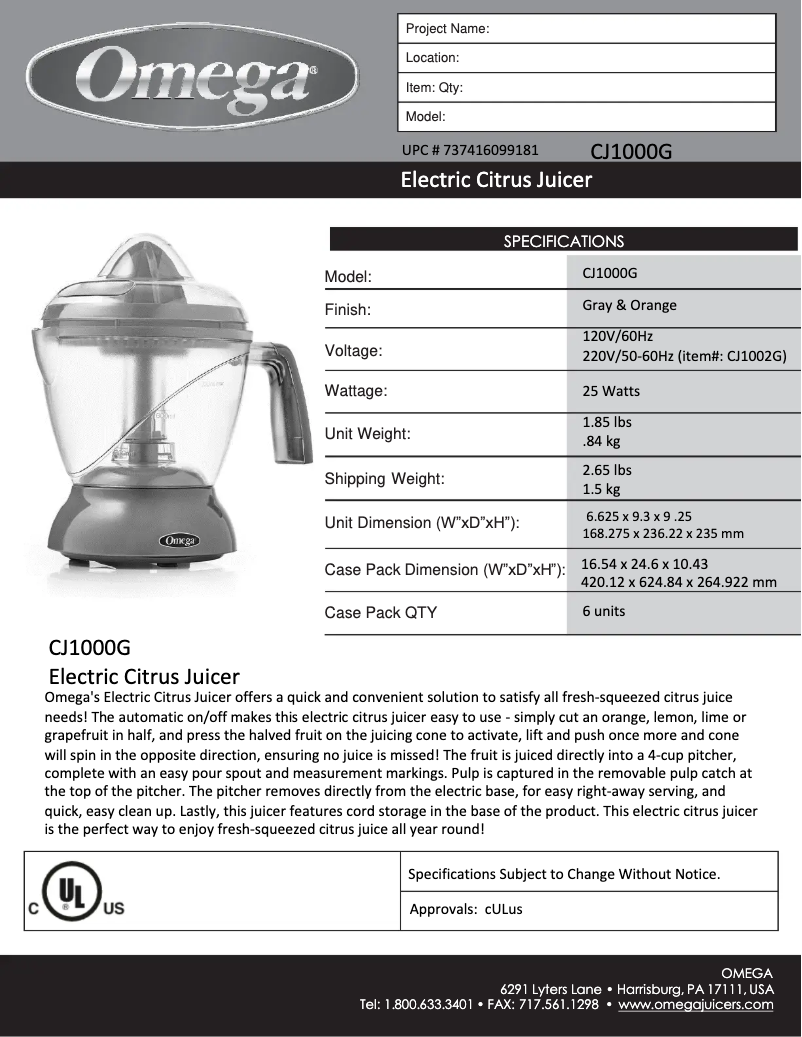 Image de la première page du manuel de l'appareil CJ1000