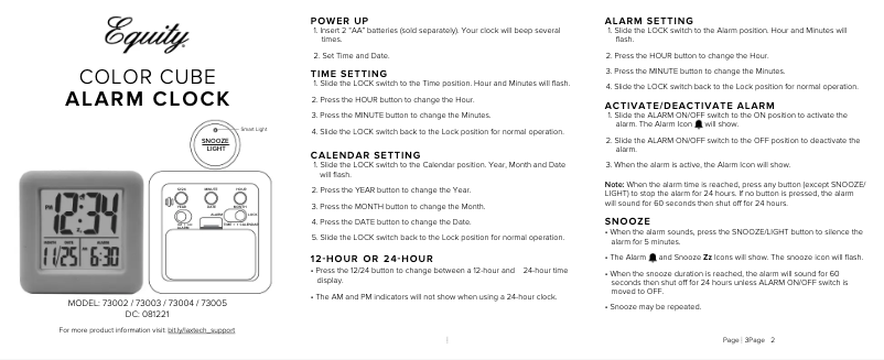 Page 1 de la notice Manuel utilisateur La Crosse Technology 73005