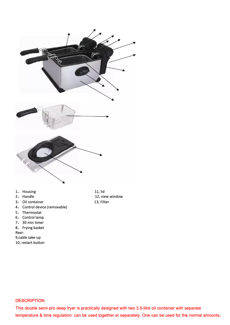 Image de la première page du manuel de l'appareil DF6000