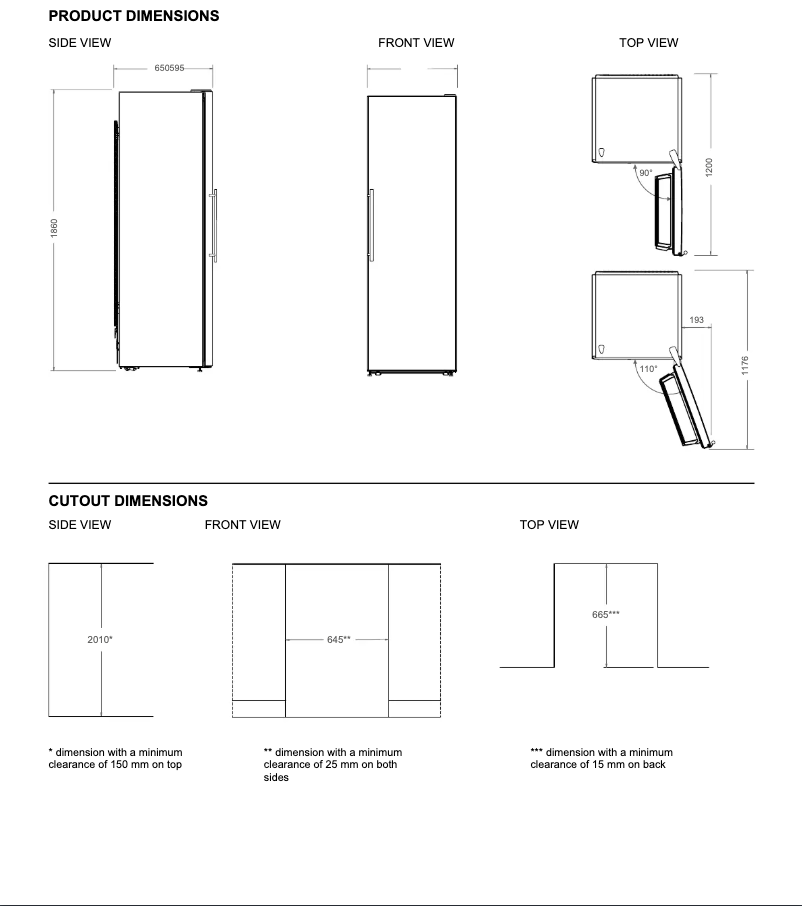 Page 1 de la notice Instructions / montage Bertazzoni RFZ60F4FXNC