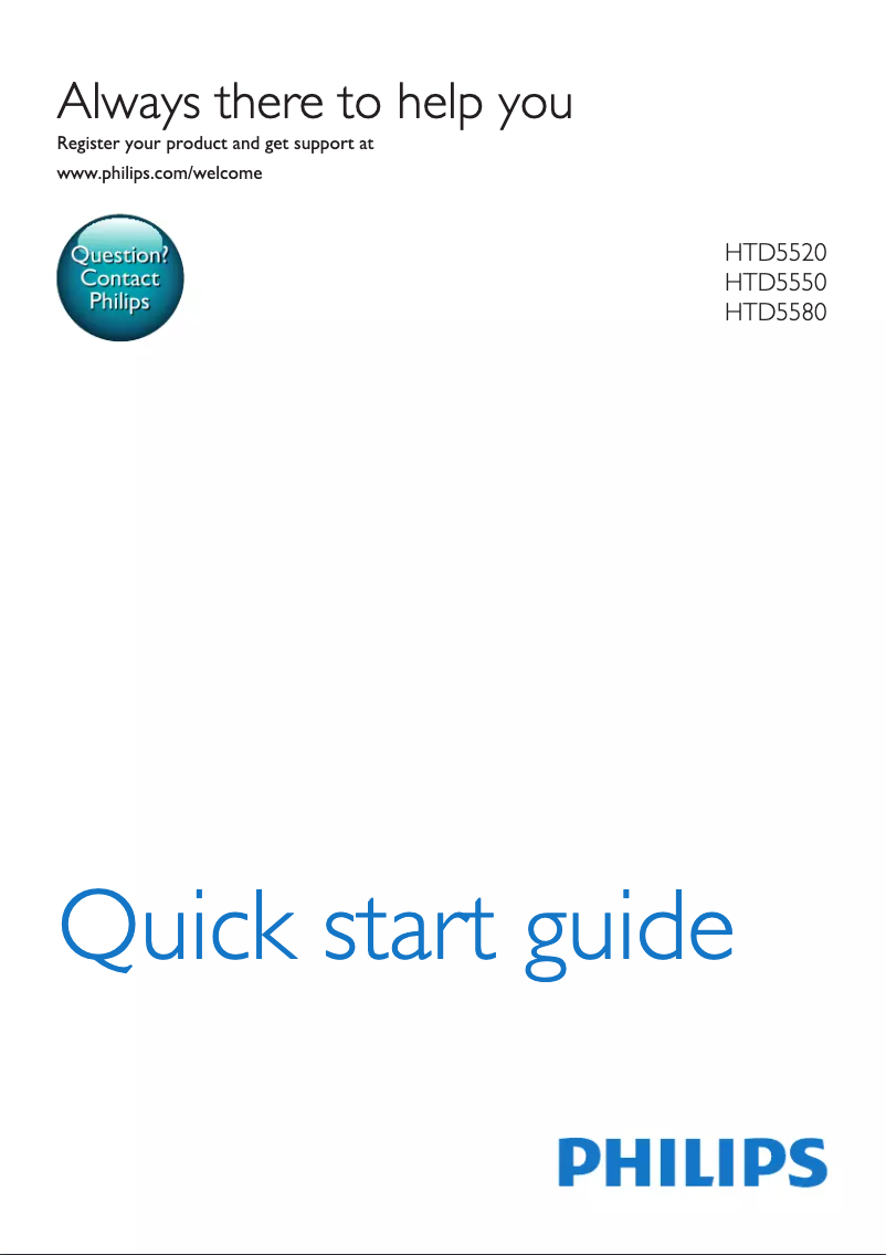 Image de la première page du manuel de l'appareil HTD5520