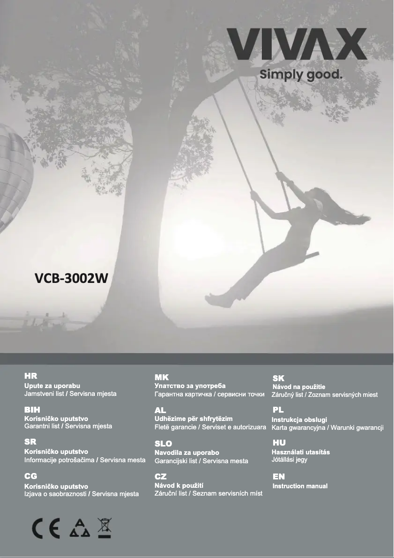 Page 1 de la notice Manuel utilisateur Vivax VCB-3002W