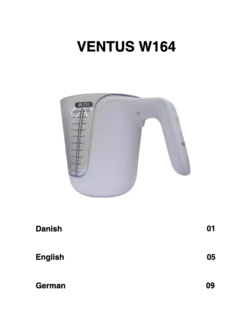 Page 1 de la notice Manuel utilisateur Ventus W164H