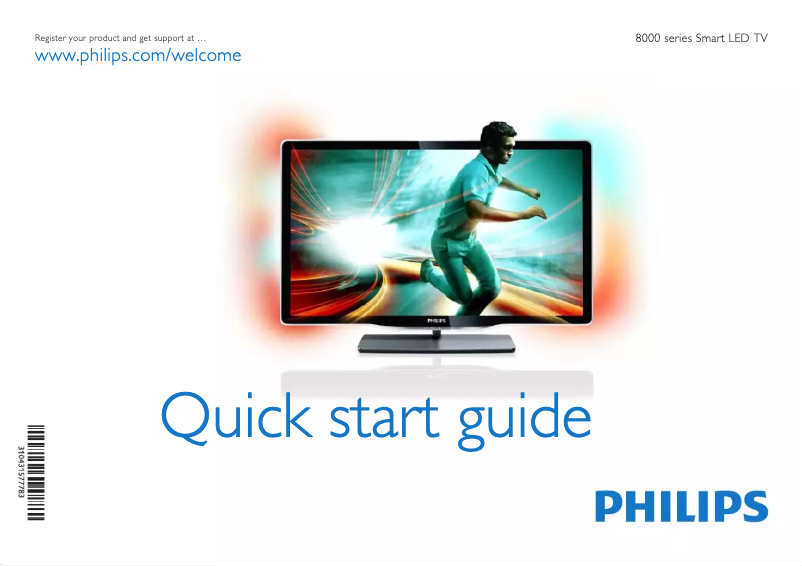 Page n°1 - Guide de démarrage rapide Philips 46PFL8686H