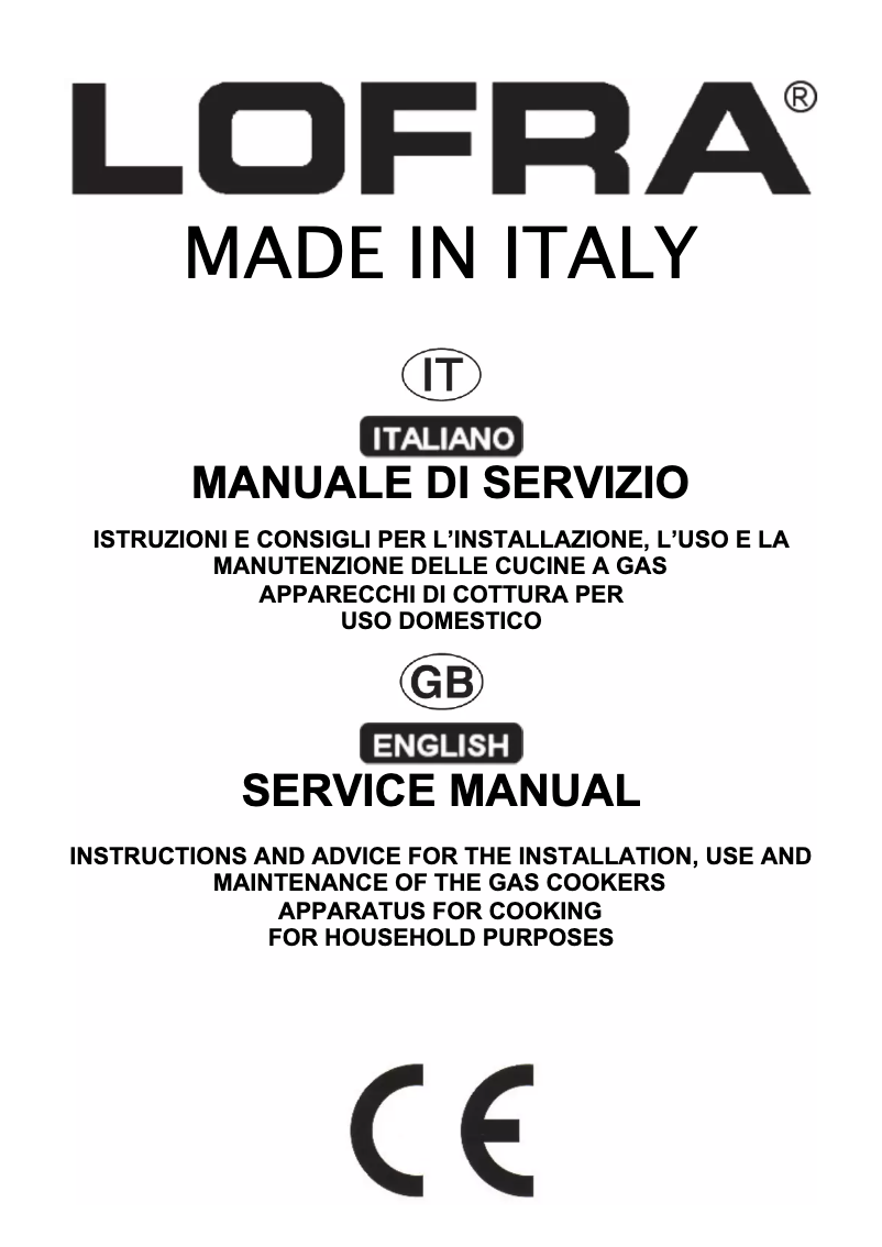Page 1 de la notice Manuel utilisateur Lofra MB66GV