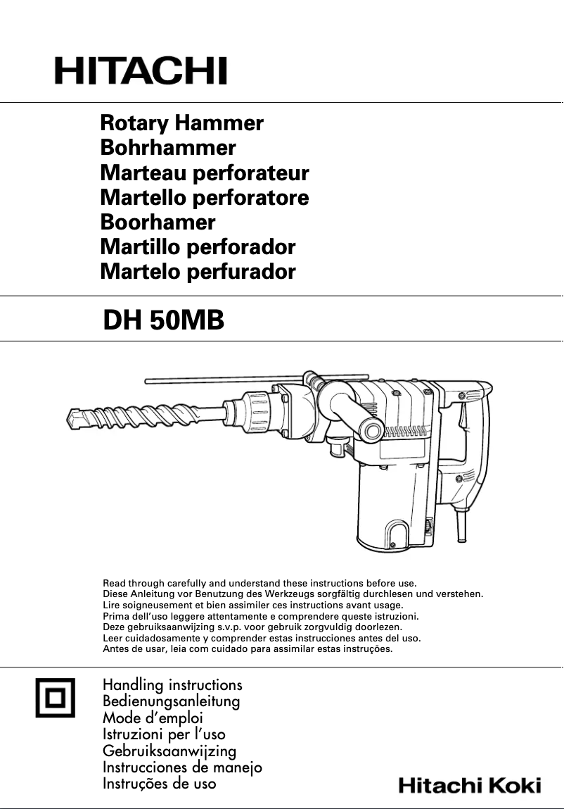 Page n°1 - Manuel utilisateur Hitachi DH 50MB