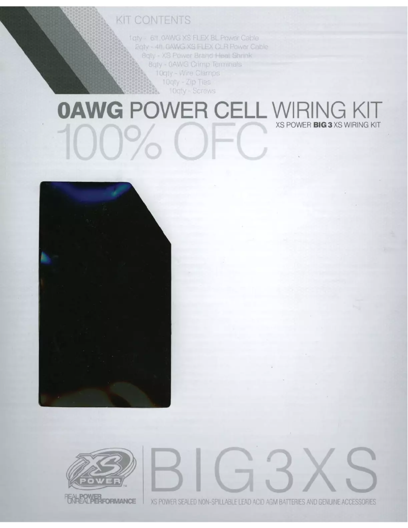 Page 1 de la notice Manuel utilisateur XS Power BIG3XS