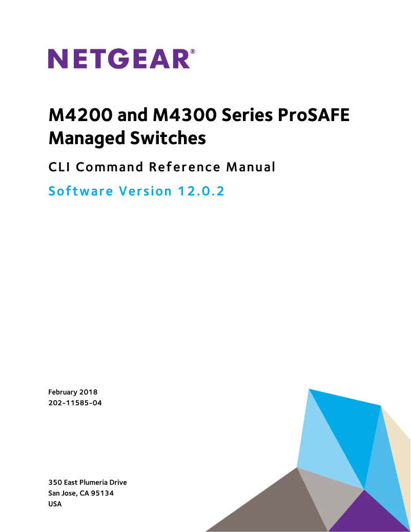 Page n°1 - Manuel utilisateur Netgear ProSafe M4200