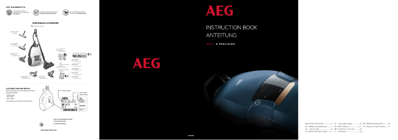 Page 1 de la notice Manuel utilisateur AEG VX9-4-ÖKOX