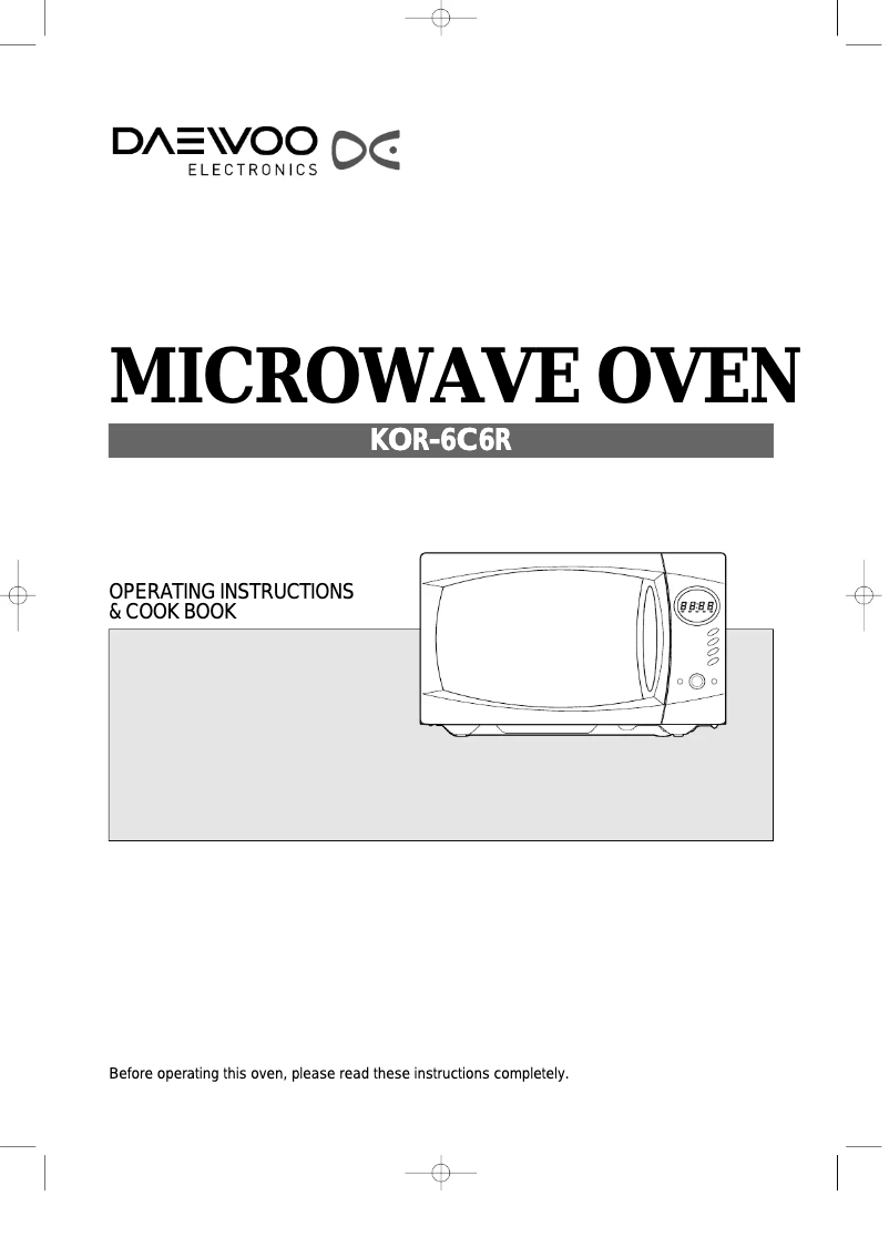 Page 1 de la notice Manuel utilisateur Daewoo KOR-6C6R