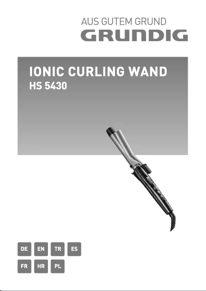 Page 1 de la notice Manuel utilisateur Grundig HS 5430