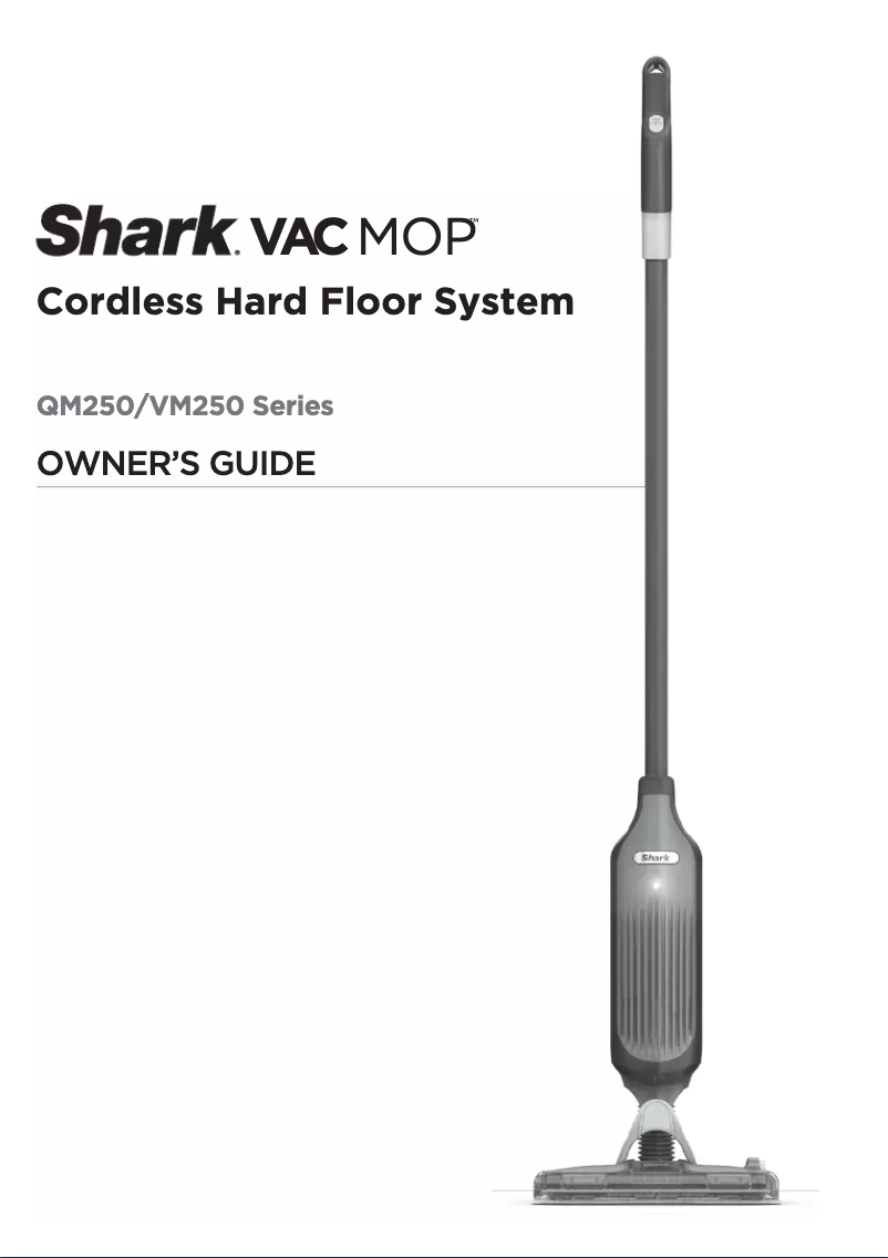 Page n°1 - Manuel utilisateur Shark Vacmop Pro Deluxe VM251