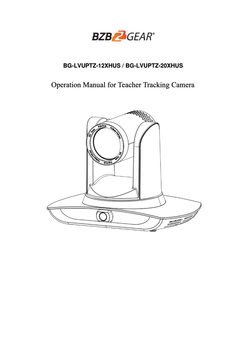 Page 1 de la notice Manuel utilisateur BZBGear BG-LVUPTZ-20XHUS