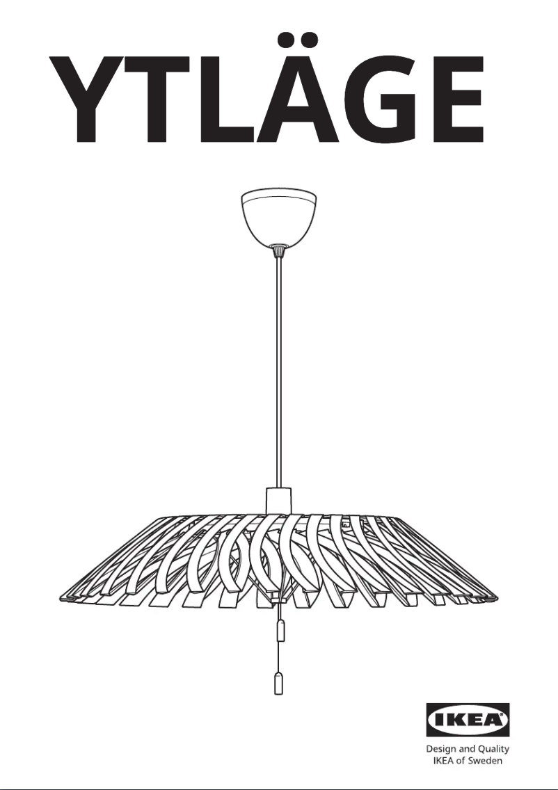 Page 1 de la notice Manuel utilisateur Ikea YTLÄGE 605.742.36