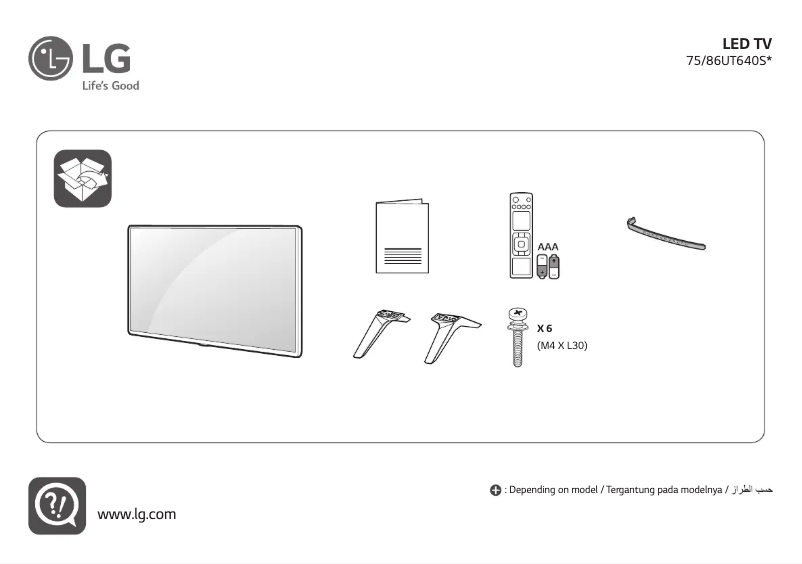 Página 1 del manual Manual de usuario LG 75UT640S0TA