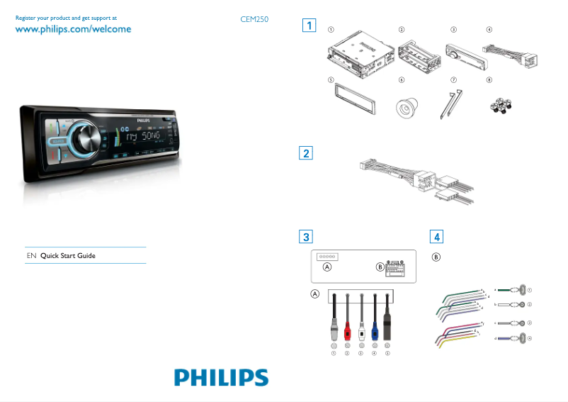 Page 1 of the manual Quick Start Guide Philips CEM250