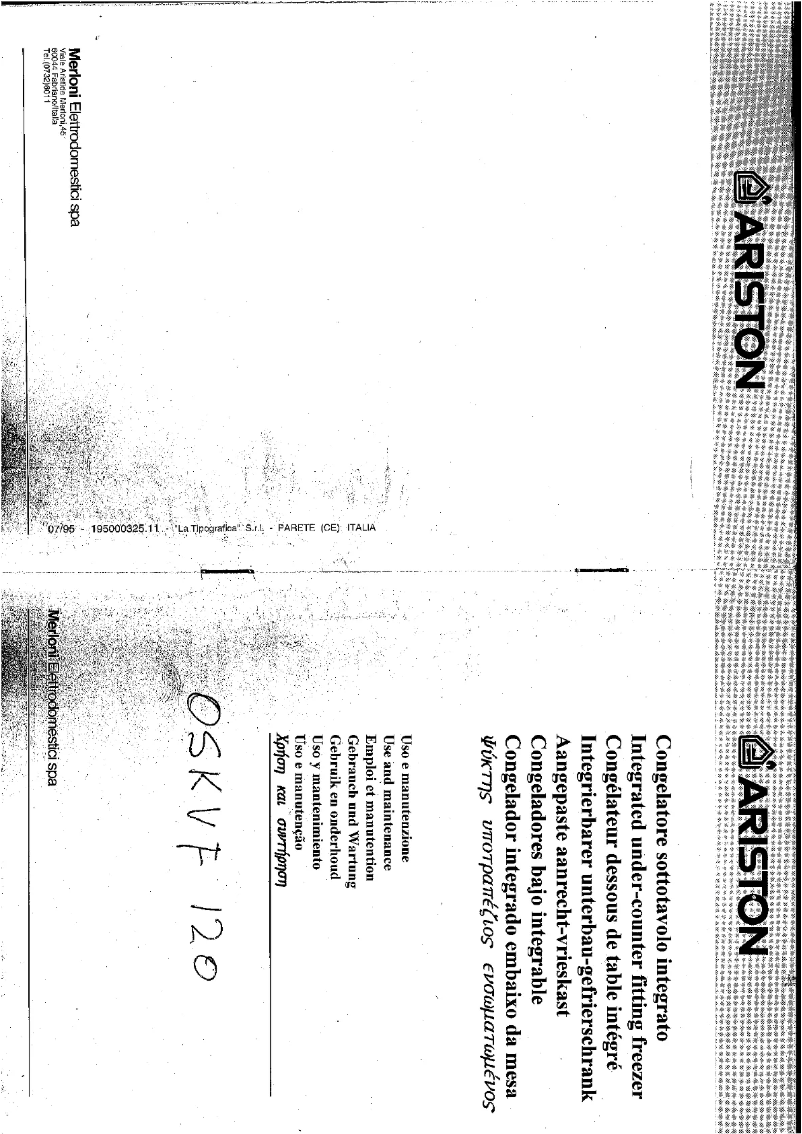 Image de la première page du manuel de l'appareil OSKVF 120