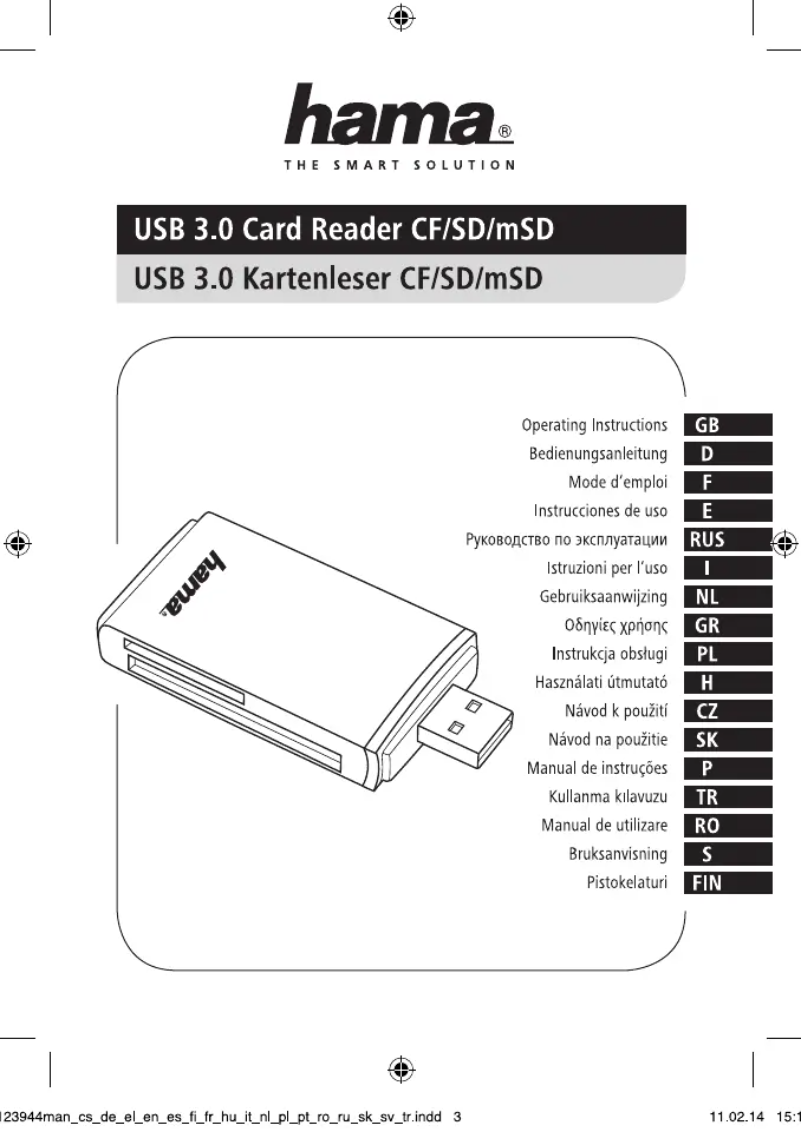 Image de la première page du manuel de l'appareil 00123944