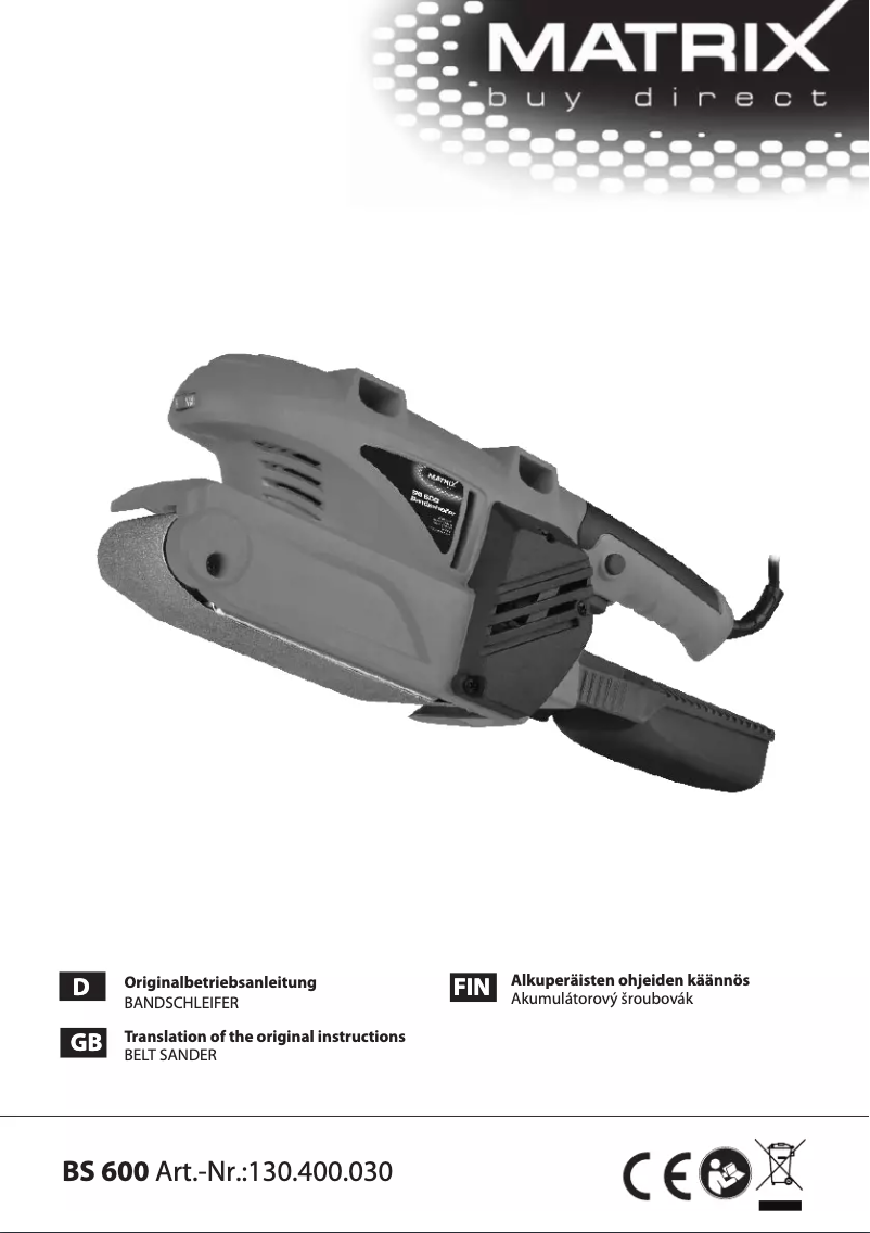 Página 1 del manual Manual de usuario Matrix BS 600